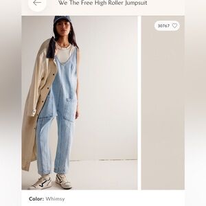 We The Free high roller denim jumpsuit size M